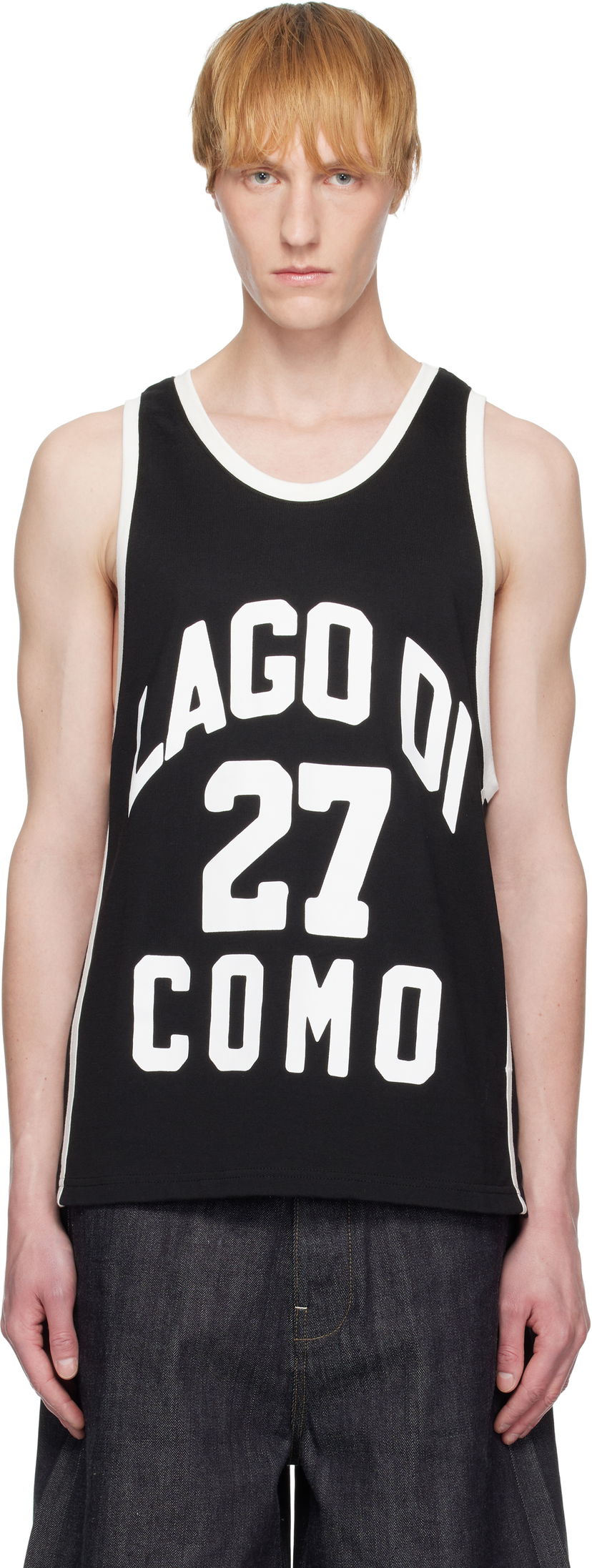 Tankkitoppi Rhude Rhude Como 1907 Edition Jersey Tank Top Musta | RHSS25TA01230
