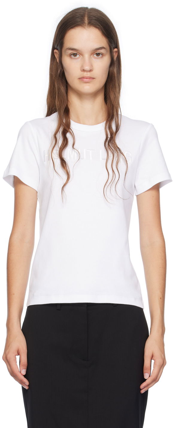 T-paita Helmut Lang Slim Logo T-Shirt Valkoinen | O06HW505
