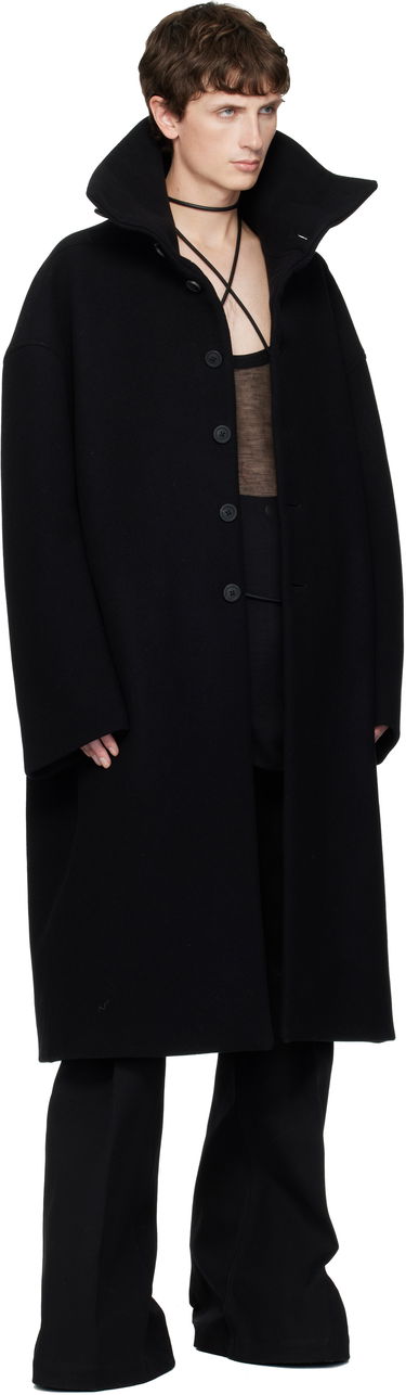 Takit Rick Owens Concordians Dracucollar Long Coat Musta | RR02E1900 WSF, 3