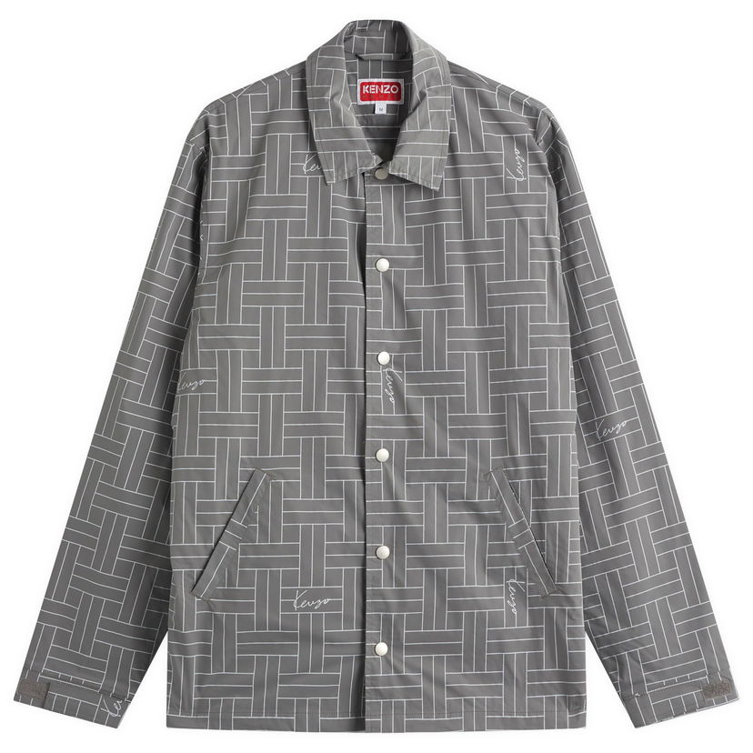 Tuulitakki KENZO Kenzo Men's Weave Coach Jacket, Size Large Harmaa | FF55BL0619NJ-96