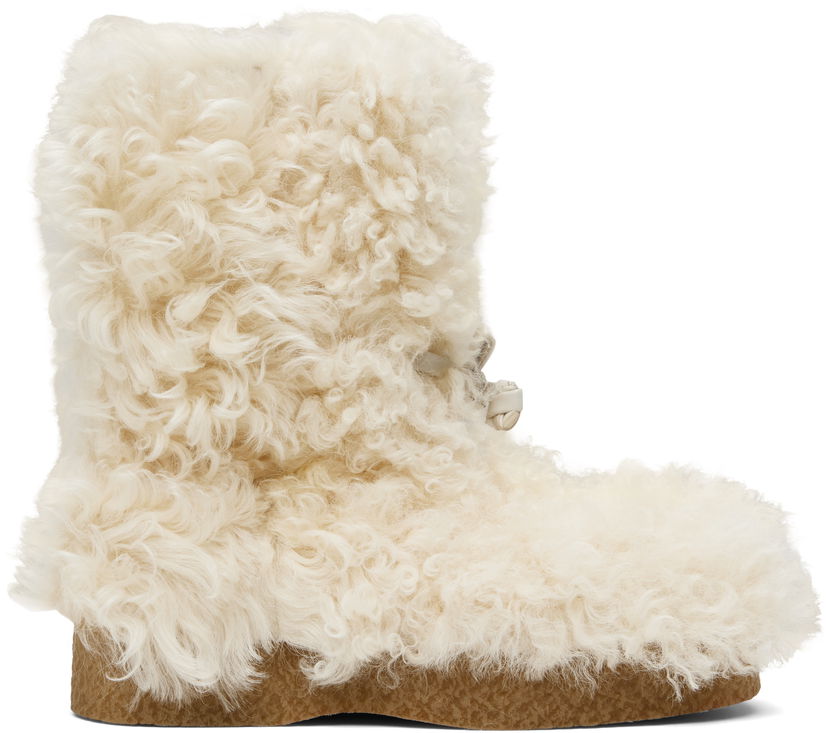 Vaatteet Bottega Veneta Bottega Veneta Torino Shearling Boots Valkoinen | 816585V55T19202