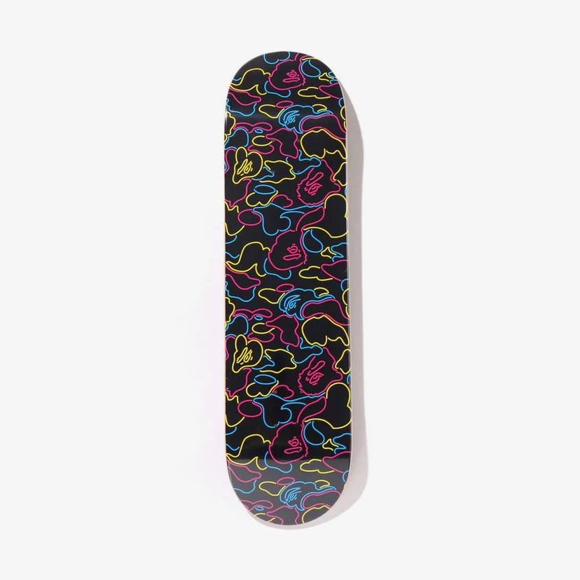 Rullalauta BAPE A BATHING APE Neon Camo Skateboard Musta | 001GDL301046MBLK