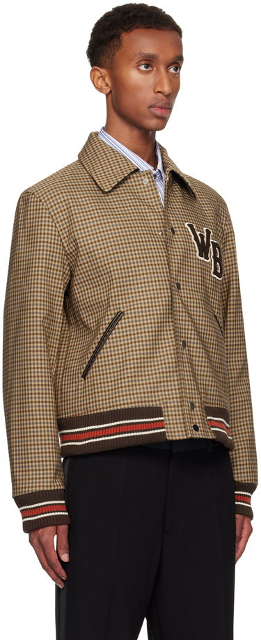 Bomber-takki Wales Bonner Wales Bonner Homecoming Varsity Bomber Jacket Ruskea | UA24JA10-CO03-8890, 1