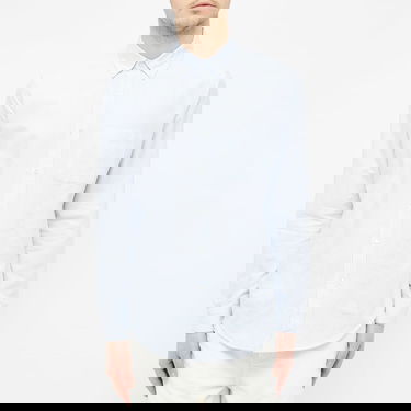 Paita Portuguese Flannel Belavista Stripe Button Down Oxford Shirt, Size Large Sininen | pf-blvstshrt-blst, 4