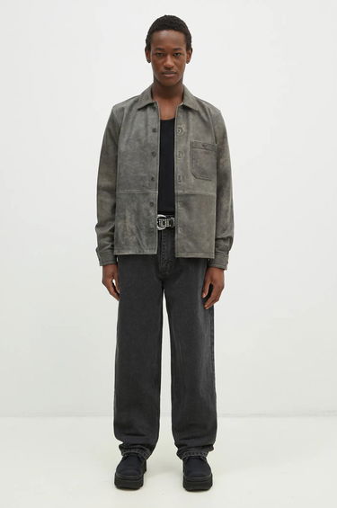 Paita Samsoe Samsoe Samsoe Samsoe Saruffo X C Leather Shirt Jacket Harmaa | M24400053, 5