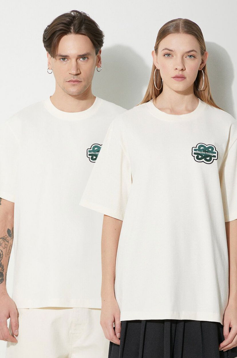T-paita Filling Pieces T-Shirt With Print Beige | 74433929936