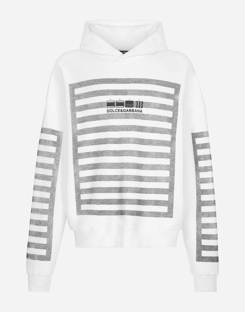 Huppari Dolce & Gabbana Hoodie With Marina Print Valkoinen | G9AJATG7K4TW0800