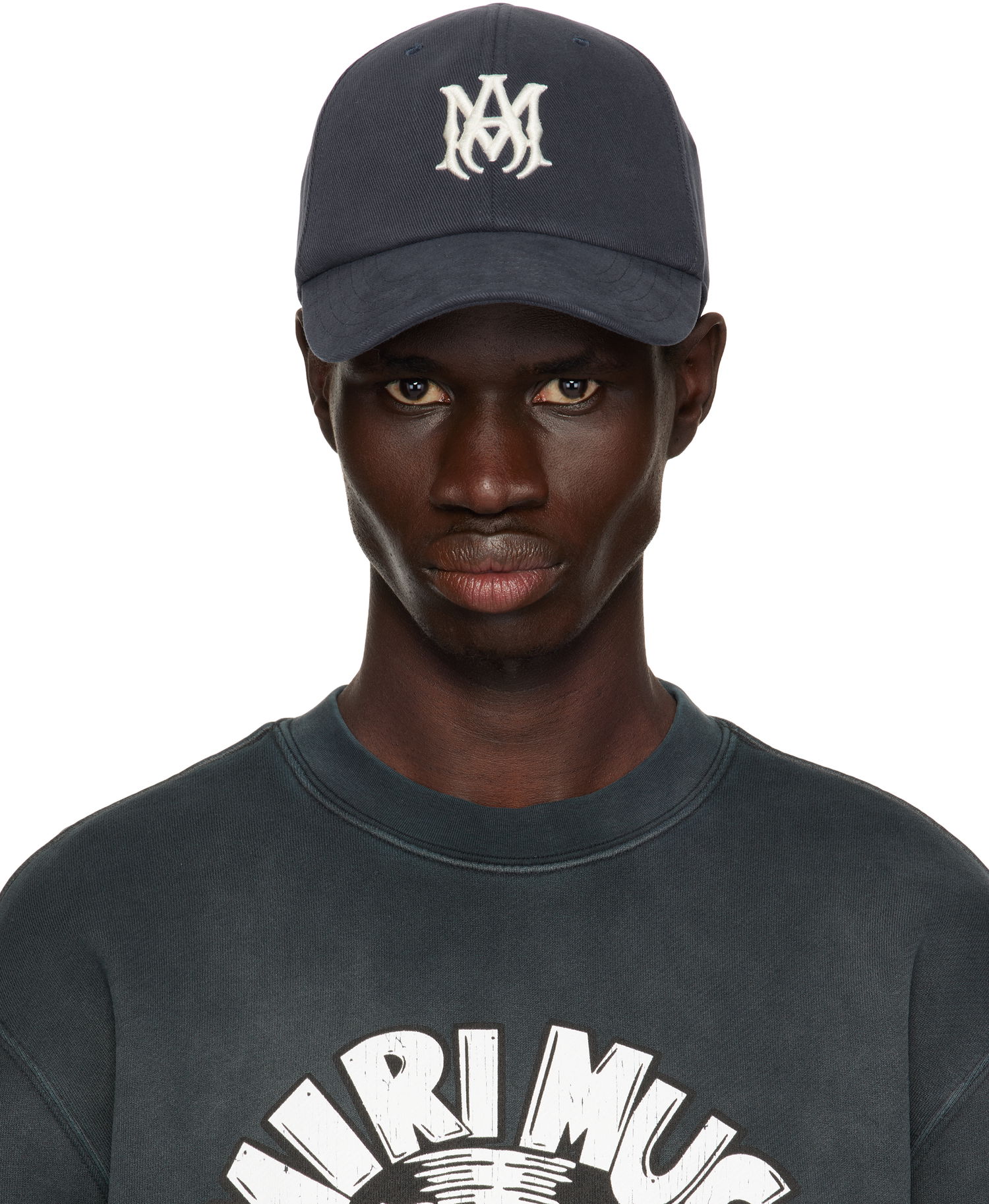 Korkki AMIRI AMIRI Canvas 'MA' Cap Tummansininen | AMHACP1032, 0