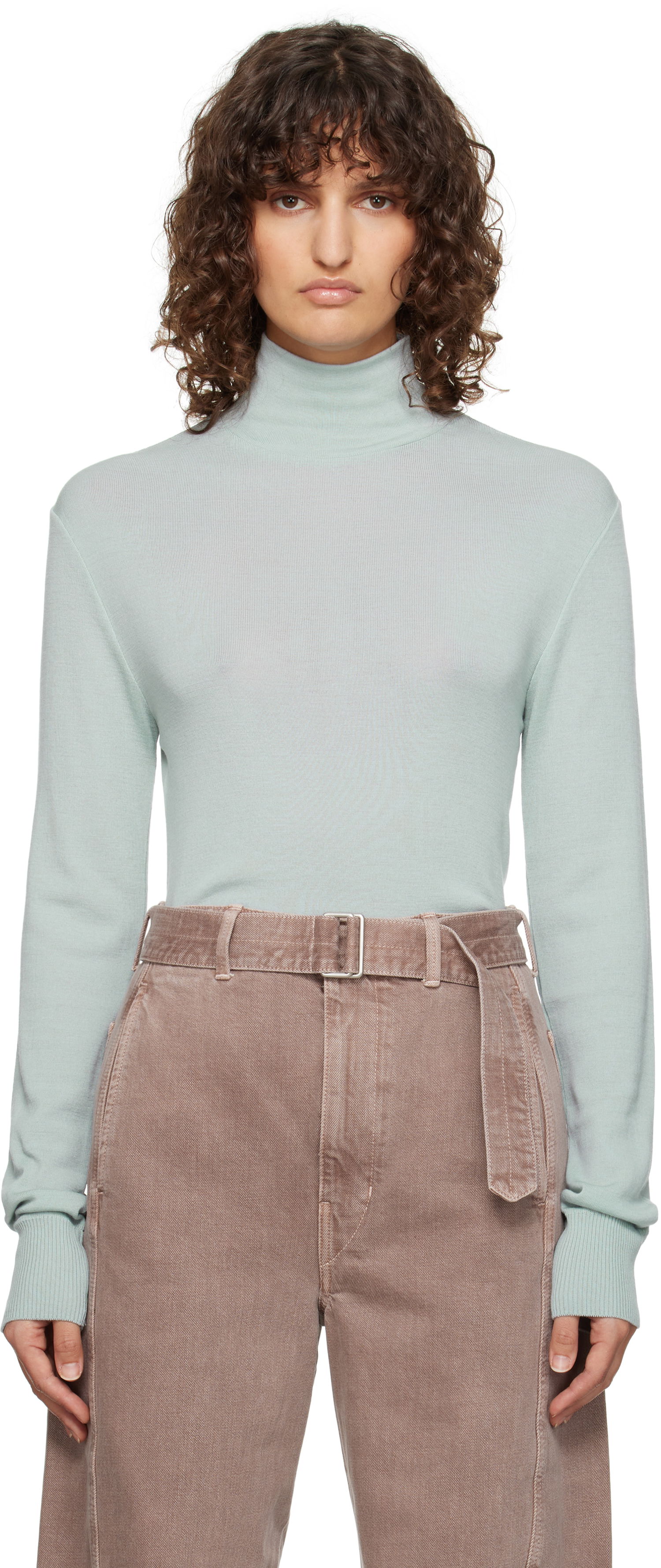 Villapaita LEMAIRE Lemaire Seamless Turtleneck Sweater Vihreä | TO1280 LK1032, 0