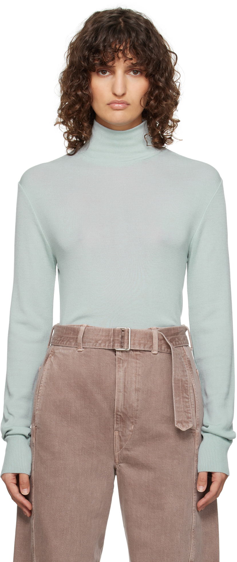 Villapaita LEMAIRE Lemaire Seamless Turtleneck Sweater Vihreä | TO1280 LK1032