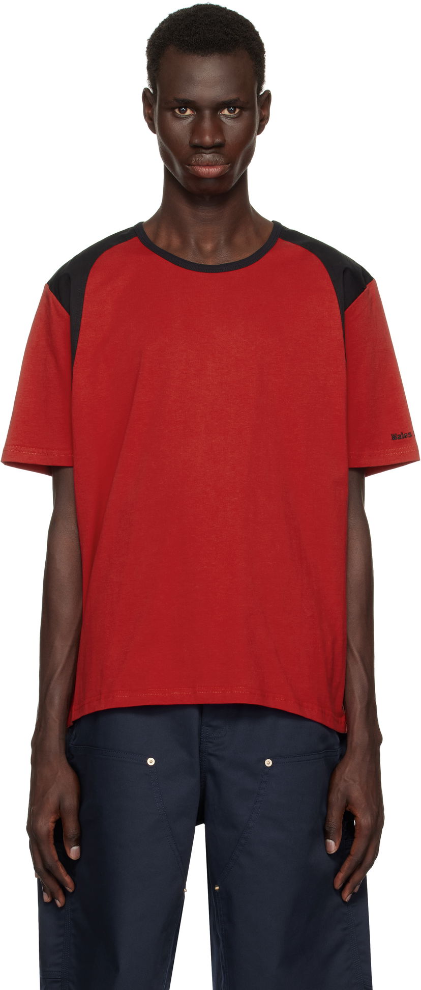 T-paita Wales Bonner Wales Bonner Dub T-Shirt Punainen | MS25JE07-JE01-349 T-SHIRT JERSEY