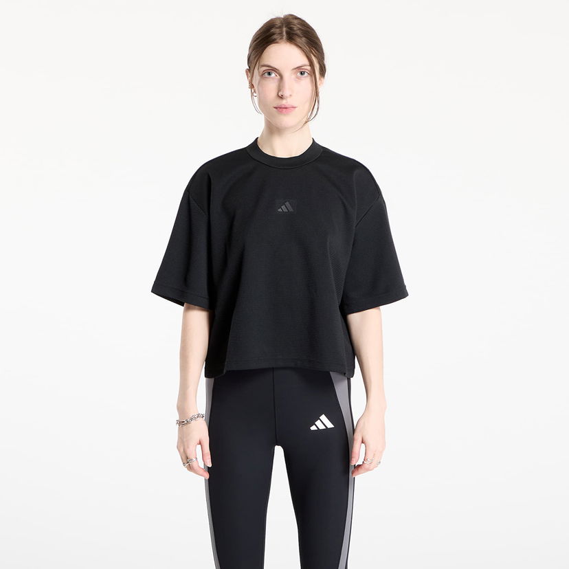 T-paita adidas Performance Yoga Motion Waffle T-Shirt Musta | JM4474