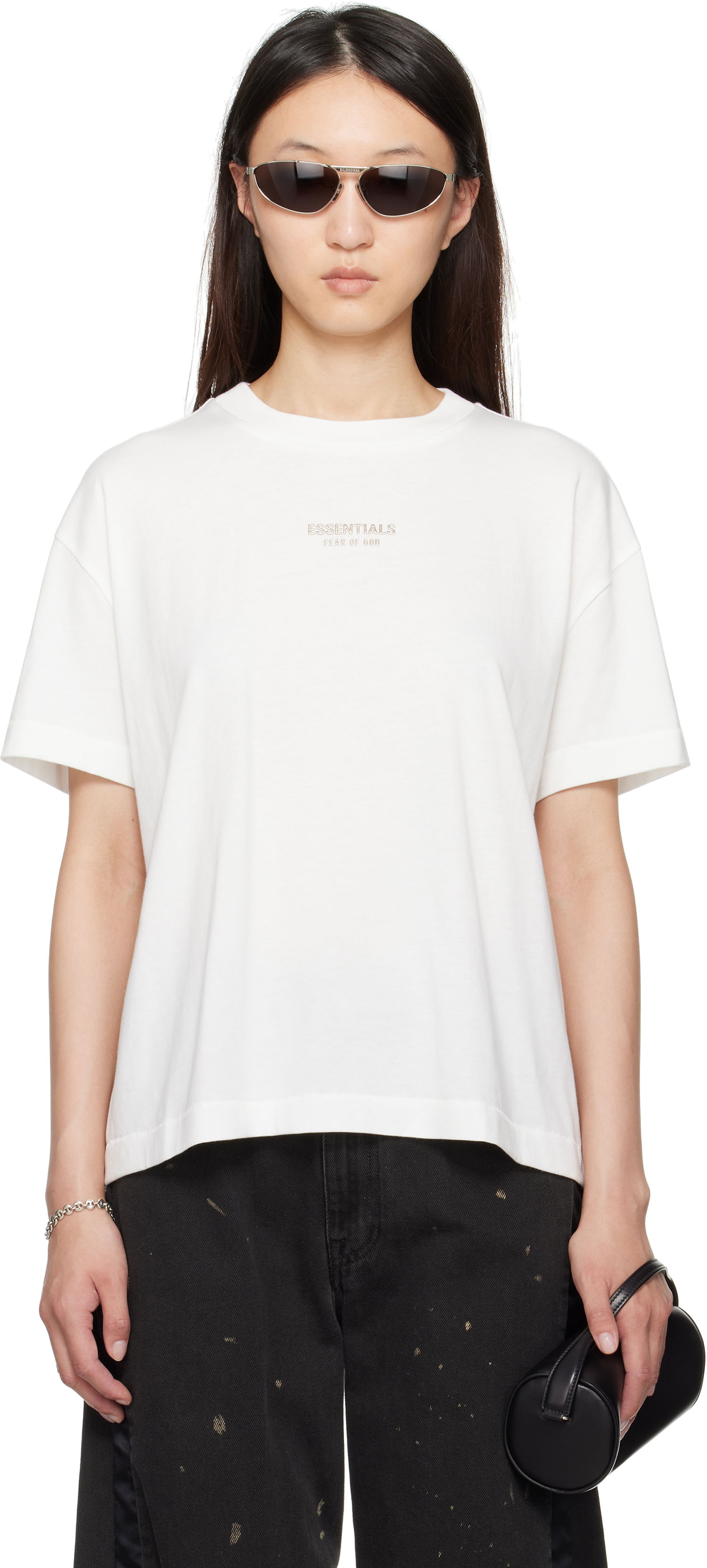 T-paita Fear of God Fear of God ESSENTIALS Classic Fit T-Shirt Valkoinen | 125SP255864FW, 0