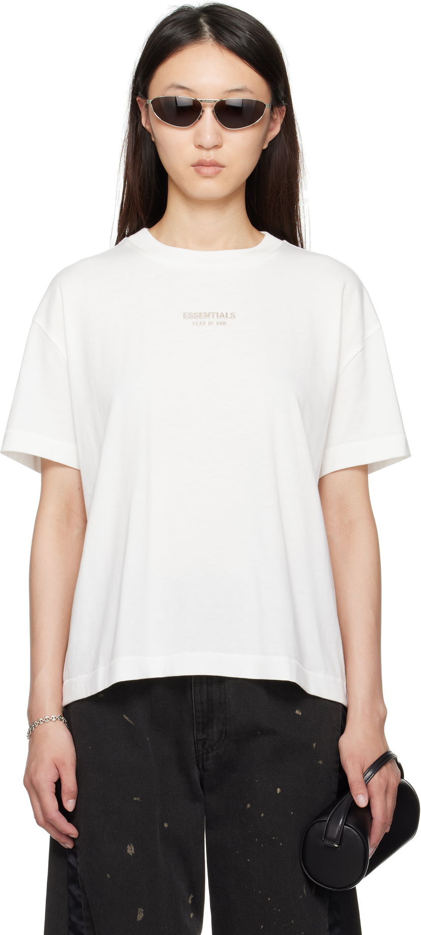 T-paita Fear of God Fear of God ESSENTIALS Classic Fit T-Shirt Valkoinen | 125SP255864FW
