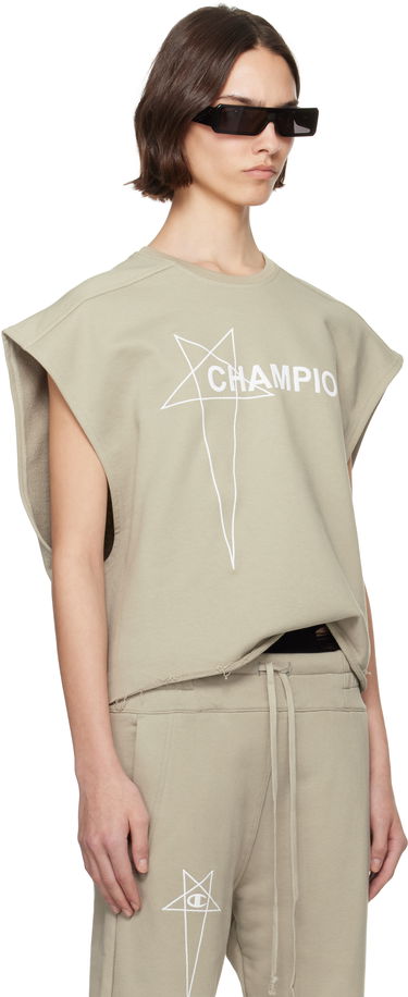 Tankkitoppi Rick Owens Rick Owens Champion Edition Micro Tatlin Tank Top Beige | CW01E1666 CHFE, 1