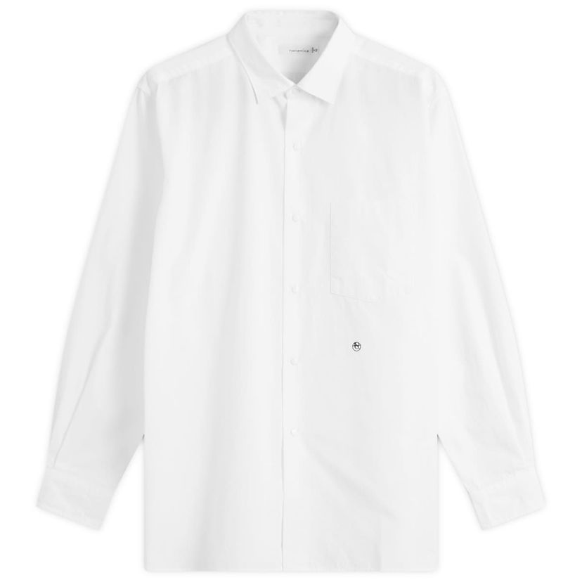 Paita NANAMICA Nanamica Regular Collar Wind Shirt, Size Small Valkoinen | SUGS400E-OW
