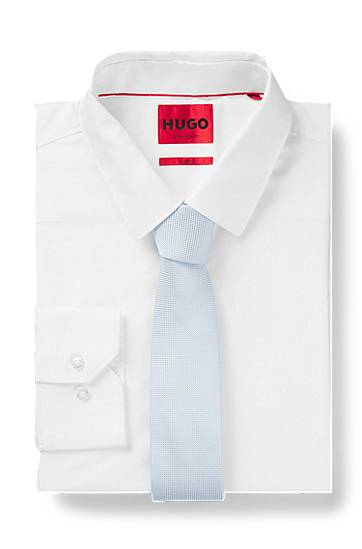 Vyöt BOSS Micro-Pattern Jacquard Tie Sininen | 50540110, 1