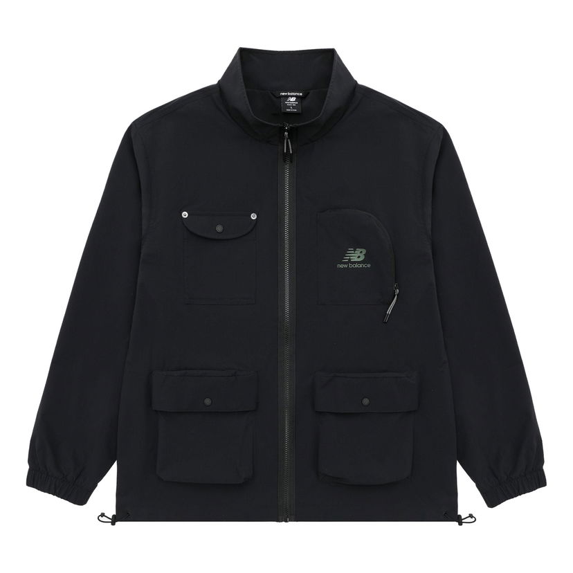 Tuulitakki New Balance Logo Full-Zip Utility Jacket Musta | AMJ31322-BK