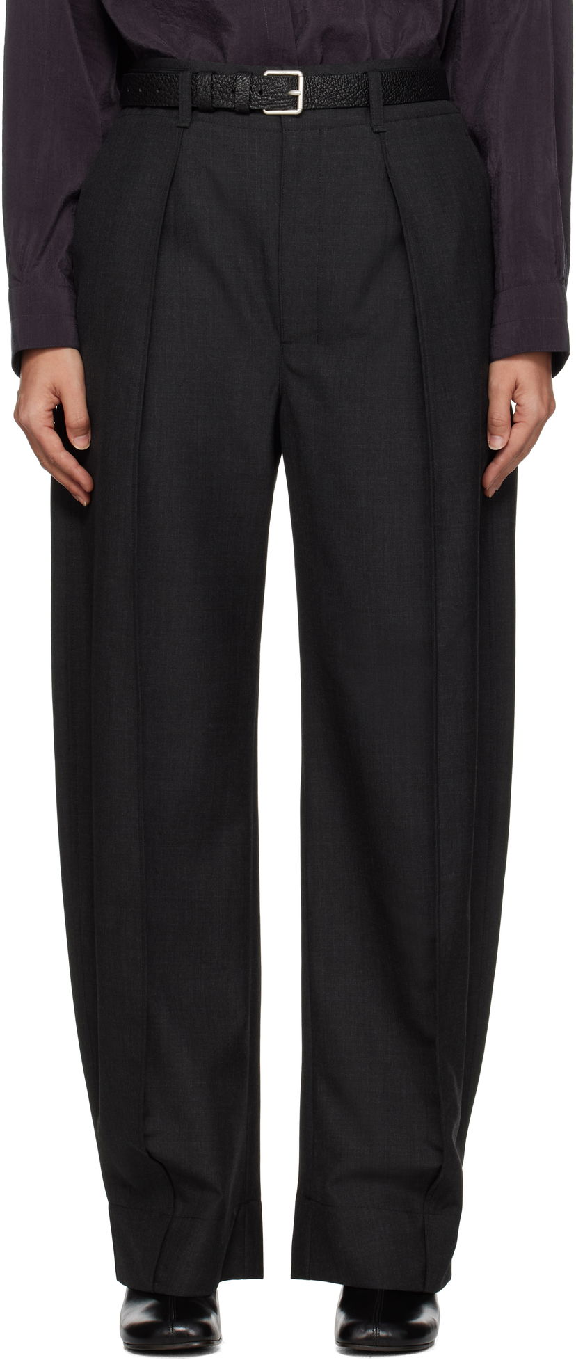 Housut LEMAIRE LEMAIRE Curved Volume Tailored Pants Musta | PA1118 LF414