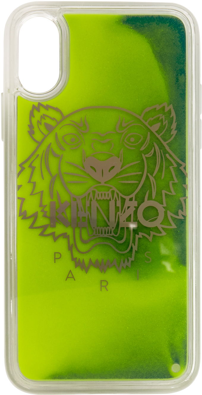 Gadget KENZO Kenzo Glow-In-The-Dark iPhone X/XS Phone Case Vihreä | FA5COKIFXSAN