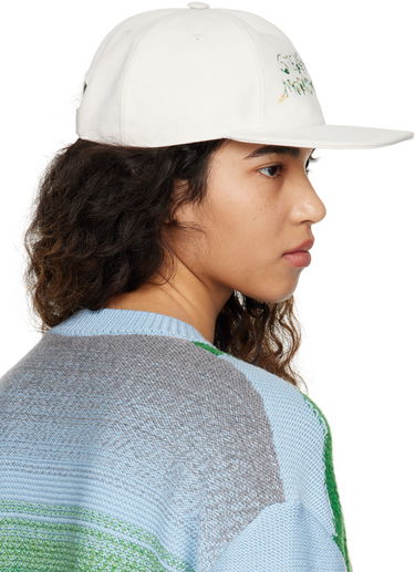 Korkki Stella McCartney Stella McCartney Embroidered Cap Valkoinen | 570194WP0172, 2