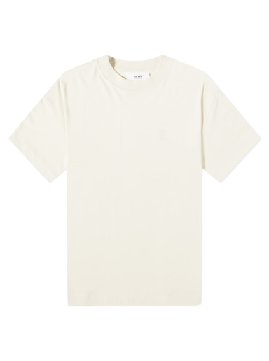 T-paita AMI Tonal Heart Tee Valkoinen | UTS012-726-150