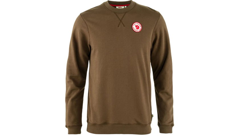 Huppari FJÄLLRÄVEN 1960 Logo Badge Crewneck Sweatshirt Ruskea | F87163-299