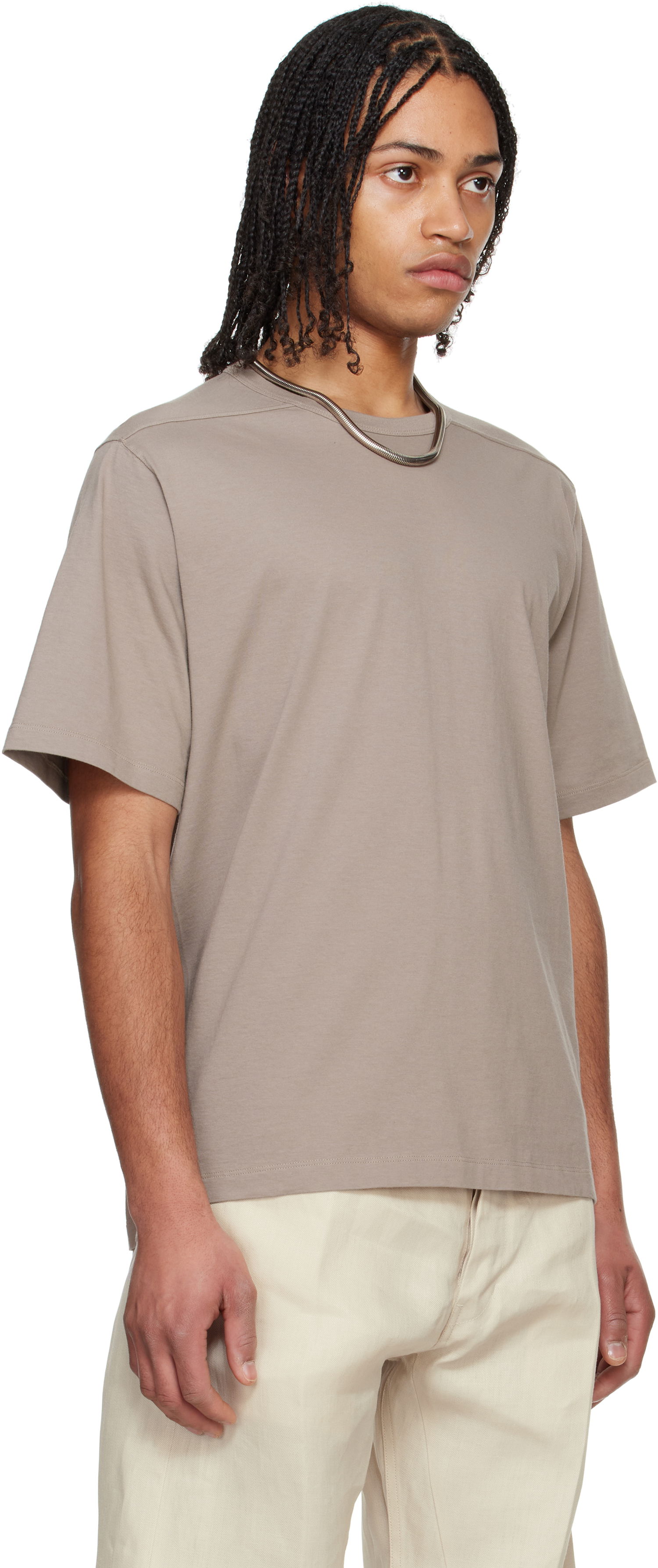 T-paita Rick Owens Rick Owens Hollywood Brad T-Shirt Ruskea | RU01E5232 JA, 1