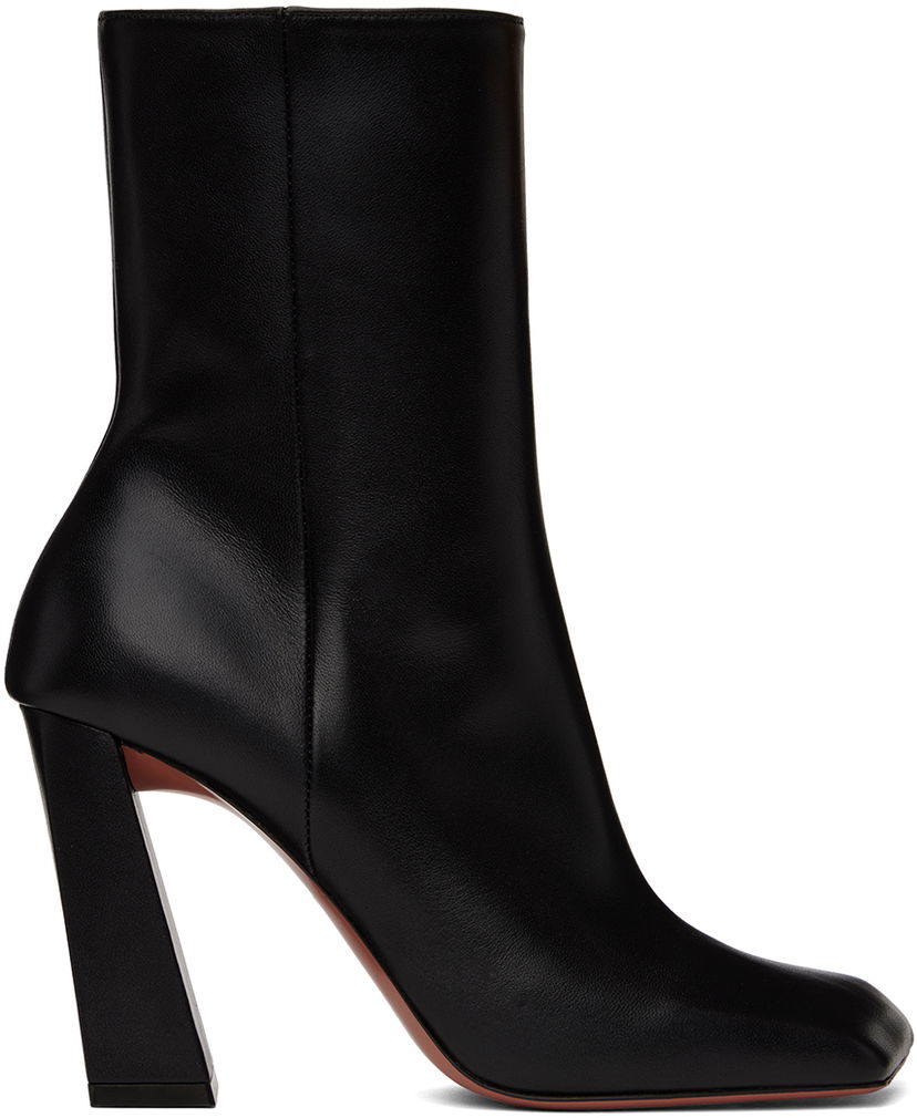Kengänhoito Amina Muaddi Amina Muaddi Marine Boots Musta | MARINE BOOTIE BLOCK HEEL NAPPA