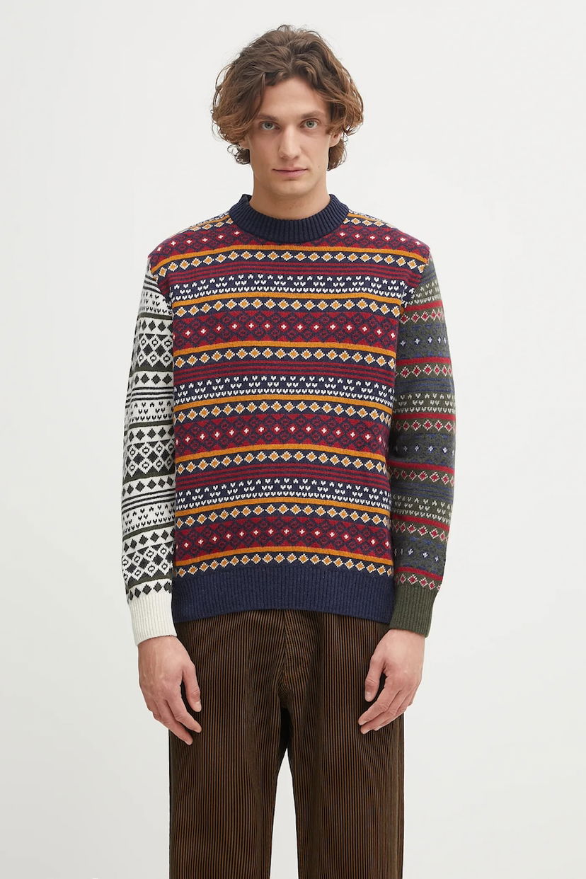Villapaita Barbour Barbour Patchwork Fair Isle Crew Neck Sweater Monivärinen | MKN1651NY31