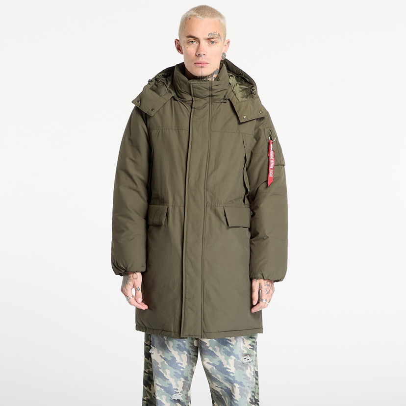 Parka Alpha Industries Hooded Puffer Parka Vihreä | 148124-142