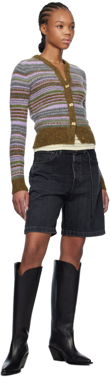 Villapaita GANNI Ganni Soft Wool Stripe Cardigan Monivärinen | K2355, 3