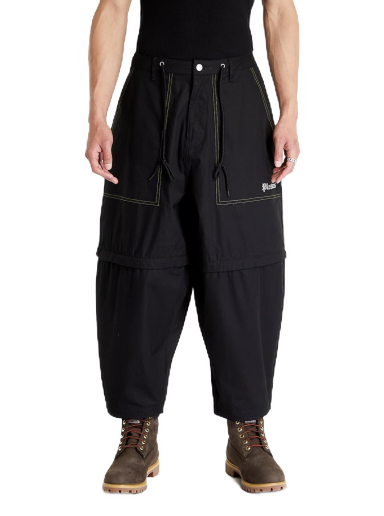 Housut Pleasures Lecture Zip Off Pant Musta | P23SU026 BLACK