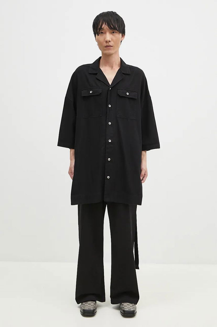 Paita Rick Owens Relaxed Fit Shirt Musta | DU02D2290.CFL