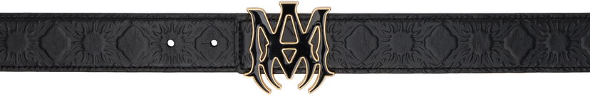Vyöt AMIRI 'MA' Quad Buckle Leather Belt Musta | AMACBL1021
