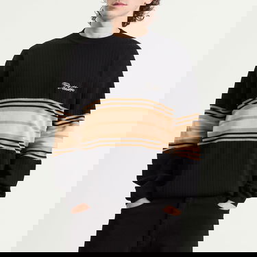 Villapaita Butter Goods Crest Knit Jumper, Size Large Musta | BG253301-BLK, 2