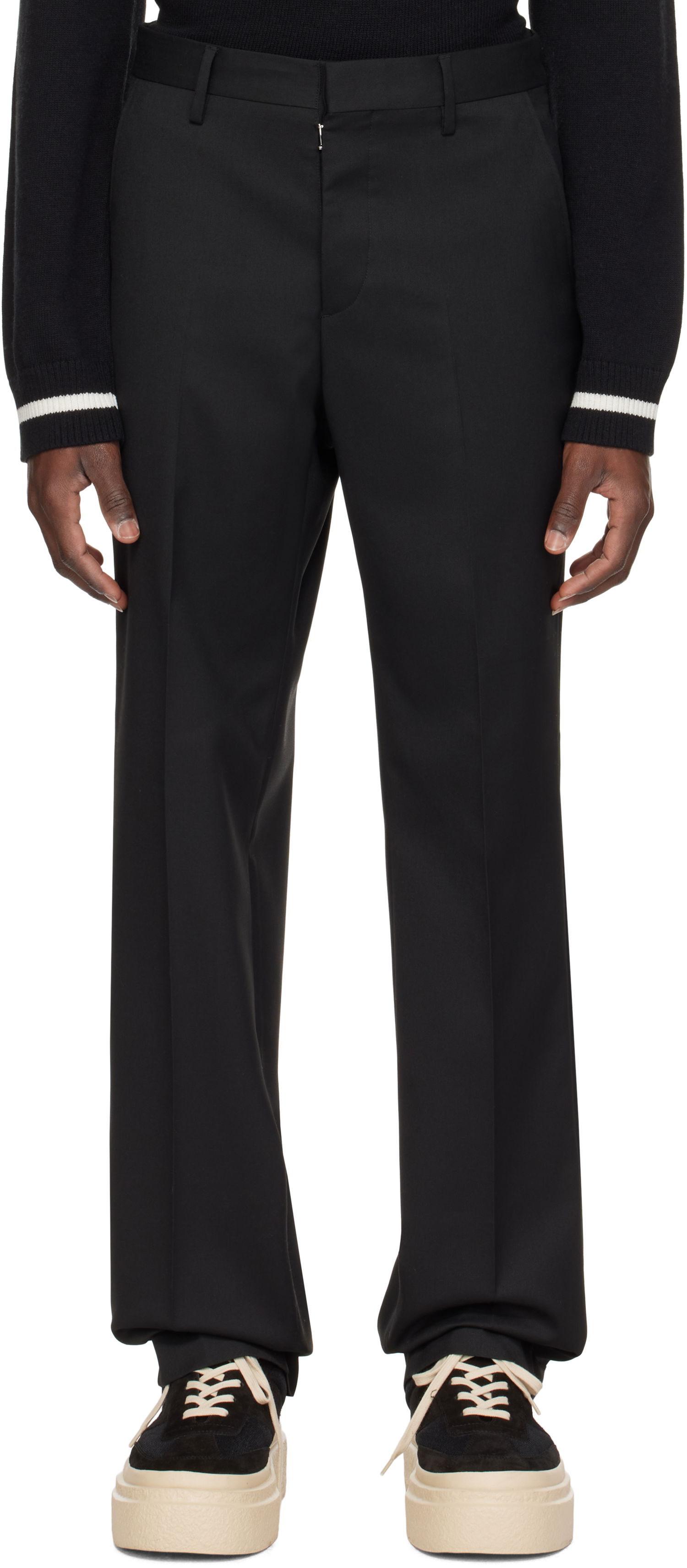 Housut Maison Margiela MM6 Maison Margiela Creased Trousers Musta | SH0KA0035 M35227, 0