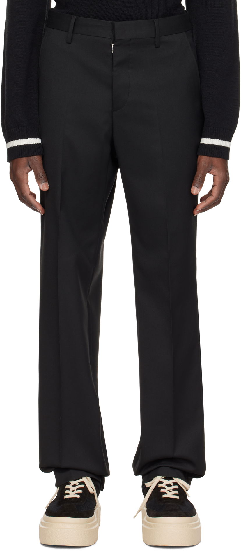 Housut Maison Margiela MM6 Maison Margiela Creased Trousers Musta | SH0KA0035 M35227
