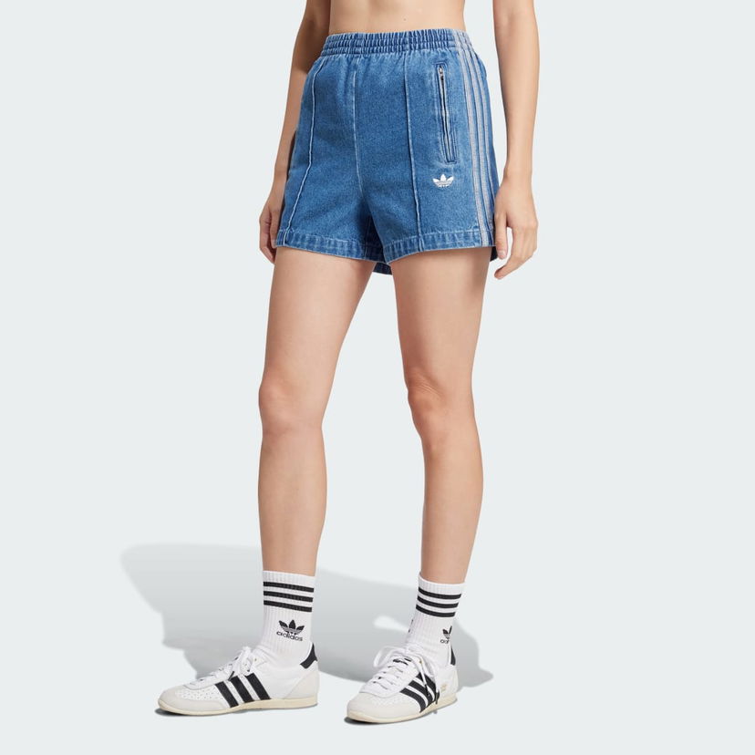 Shortsit adidas Performance Adicolor Denim Firebird Shorts Sininen | JD2562