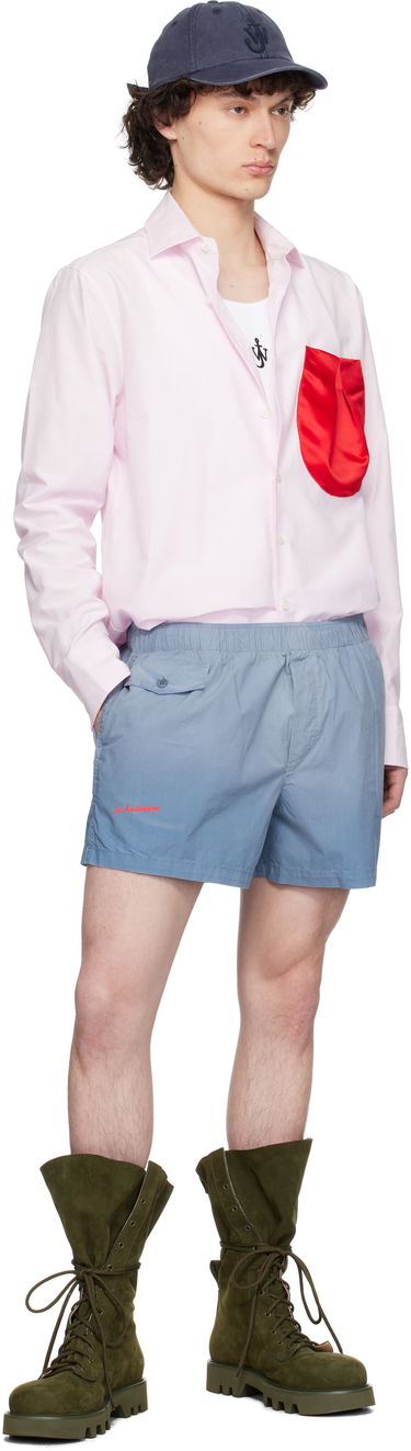Shortsit JW Anderson JW Anderson Logo Print Shorts Sininen | SR0121-PG1764, 3