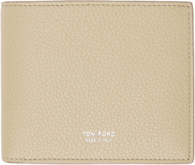 Lompakko Tom Ford Grain Leather Classic Bifold Wallet Beige | Y0278-LCL158S
