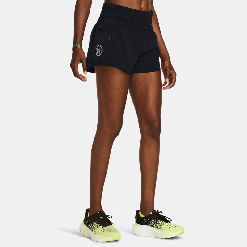 Shortsit Under Armour Launch Shorts für Damen Schwarz / Schwarz / Musta | 1382962-001