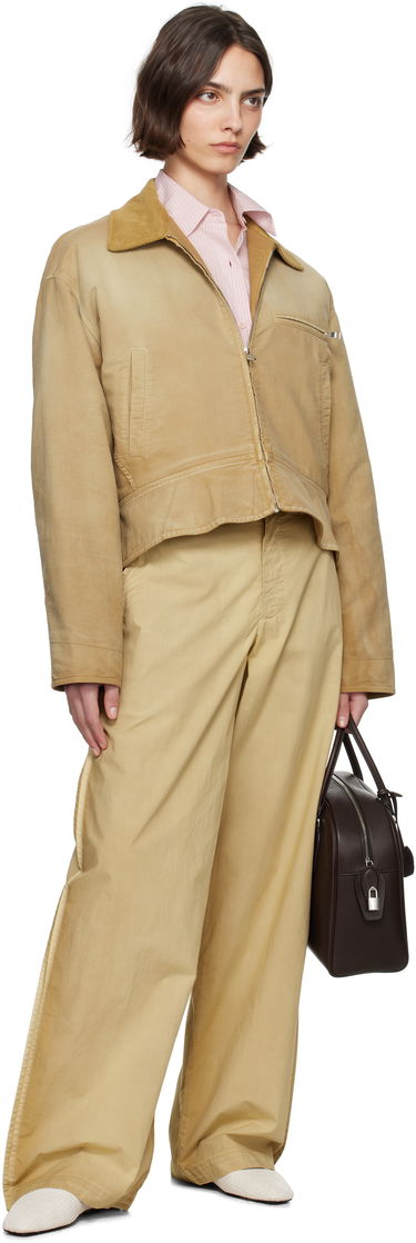 Bomber-takki JW Anderson JW Anderson Curved Hem Workwear Jacket Beige | JK0380-PG1759, 3