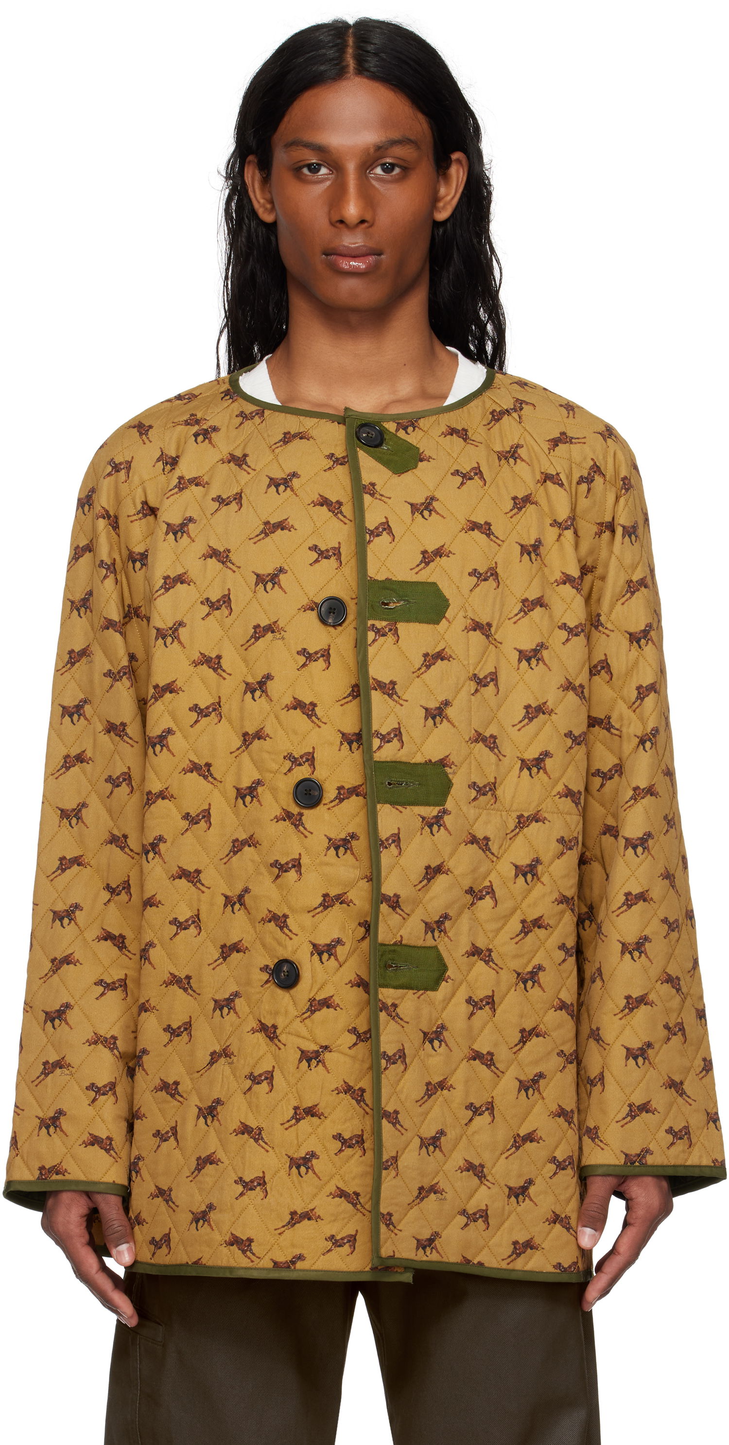 Puffer takki Bode Bode Crittendon Reversible Liner Coat Keltainen | MRS25OW011, 0