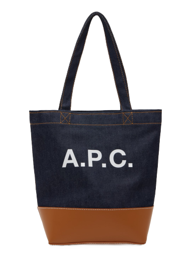 Reput ja laukut A.P.C. Navy & Tan Small Axel Tote Musta | CODDP-M61568