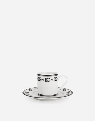 Kodin sisustus Dolce & Gabbana Dolce & Gabbana Coffee Cup & Saucer Set Valkoinen | TC0S10TCALHU0082, 1