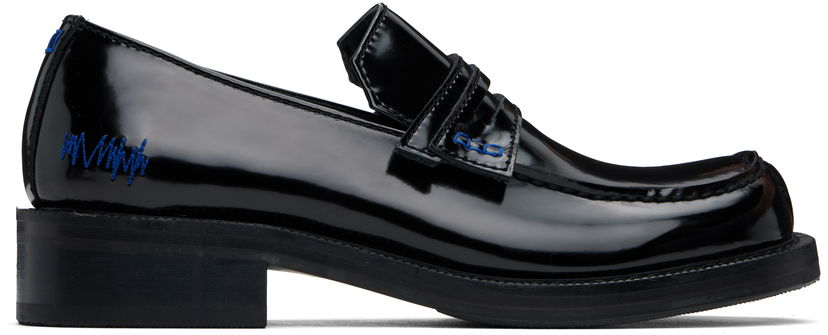 Tennarit ja kengät ADER ERROR Curve Patent Leather Loafers Musta | BN01SSCS0102BK