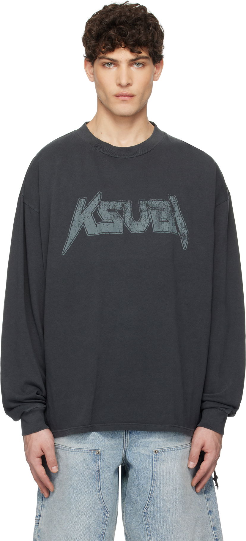 T-paita Ksubi Ksubi Electric Ekcess Long Sleeve T-Shirt Harmaa | MPS25TE046