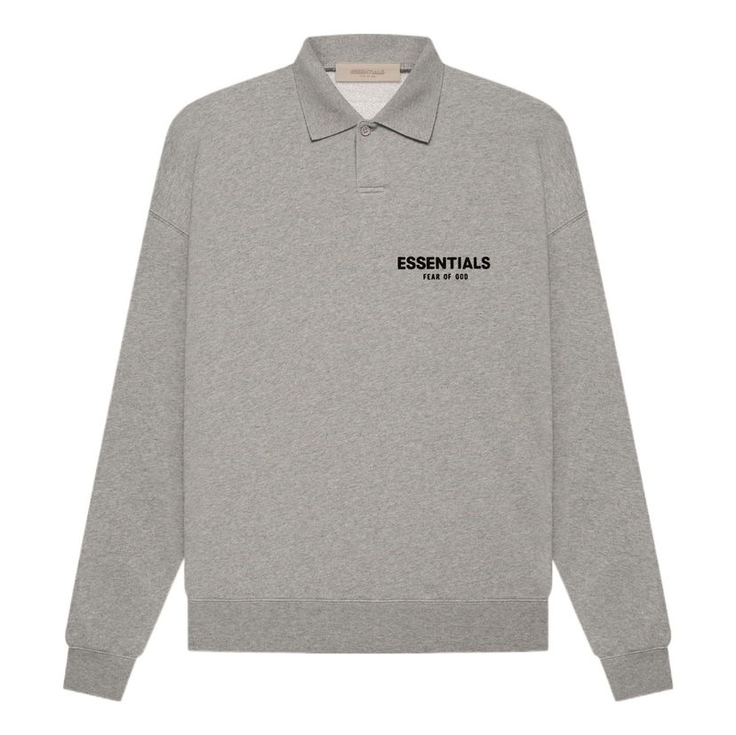 Poolopaita Fear of God Essentials By Fear Of God Long Sleeve Polo Shirt Harmaa | FOG-SS22-522