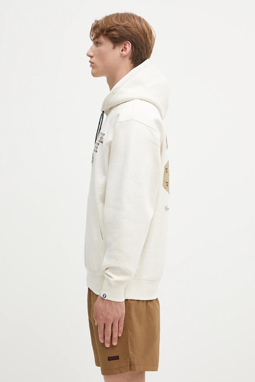 Huppari AAPE by A Bathing Ape AAPE Basic Hoodie with Print Valkoinen | AAPSWMB342XAN, 1